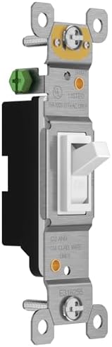 ENERLITES 10 Pack Toggle Light Switch, Single Pole Wall Switch, White
