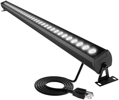 LED Light Bar 6000K Daylight White – IP65 Waterproof 40″ Outdoor Wall Washer Light Bar with Heavy-Duty Plug & Play Cord