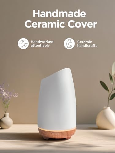 InnoGear 150ml Ceramic Essential Oil Diffuser, Diffusers for Home, White