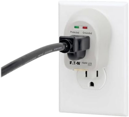 Eaton Tripp Lite SPIKECUBE Single Outlet Surge Protector Power Strip, 600 Joule Rating, Diagnostic LEDs, Portable Direct Plug-in Outlet Extender, Lifetime Manufacturer's Guarantee & $5,000 Insurance