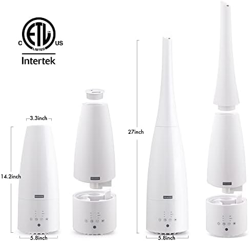 Warm & Cool Mist Humidifier with Remote,2.3L