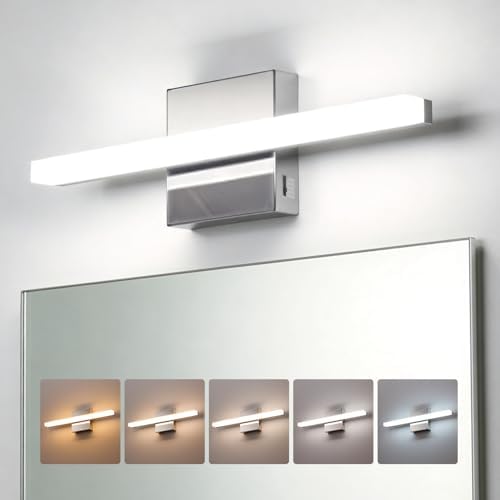 Combuh Bathroom Light Fixtures Over Mirror Modern Vanity Wall Sconce Chrome