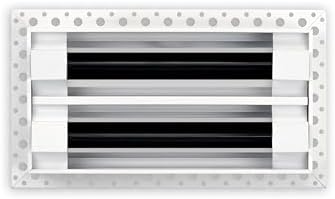 BUILDMART - 8x4 MUD-in Air Vent Cover - Drywall MUD in White Air Vent - MUD Linear Slot Diffuser - Register Grille for Ceiling and Walls - Texas Buildmart