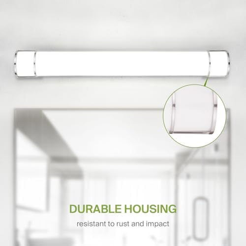 ASD LED 48" Vanity Flush Mount Light Fixture, Linear Bathroom Lighting Bar | 3CCT, Dimmable, Energy Star, ETL Listed | 35W 3200LM 3000-5000K 120V | Long Bath Wall Sconce Over Mirror | Nickel, 4 Pack