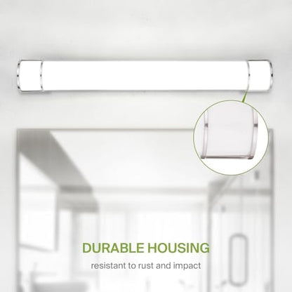 ASD LED 48" Vanity Flush Mount Light Fixture, Linear Bathroom Lighting Bar | 3CCT, Dimmable, Energy Star, ETL Listed | 35W 3200LM 3000-5000K 120V | Long Bath Wall Sconce Over Mirror | Nickel, 2 Pack