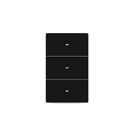 Smart Light Switch Need Neutral Wire,FCC Certified,2.4GHz WiFi Push Button Switch Compatible with Alexa,APP Control Compatible with Tuya/Smart Life,Black 3 Gang
