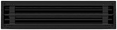 BUILDMART - 16x4 Modern AC Vent Cover - Decorative Black Aluminum Air Vent - Standard Linear Slot Diffuser - Heating and Cooling Register Grille for Ceiling, Walls & Floors - Texas Buildmart