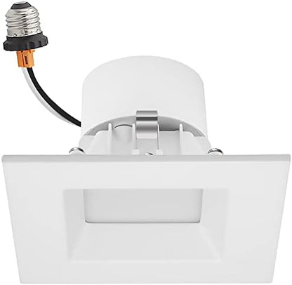 Maxxima 4 in. 5 CCT Retrofit Recessed Square LED Downlight, 800 Lumens, Color Selectable 2700K-5000K (2700K/3000K/3500K/4000K/5000K), Dimmable, 90 CRI (Pack of 2)