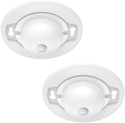 4.7 Inch Motion Sensor Closet Ceiling Lights, LED Under Cabinet Lights Wired, Flush Mount Ceiling Lighting Fixtures for Laundry Room, Basement, Hallway, Wet Location, 120V, 4000K, White, 2 Pack