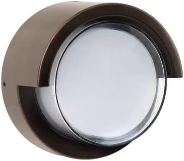 Feit Electric Outdoor LED Wall Sconce, Round Wall Mount Light Fixture, Dusk-to-Dawn, 5000K Daylight, Hardwired, Bronze Finish, Polycarbonate Lens, 50,000-Hour Lifetime, S5RWM/850/DD/BZ