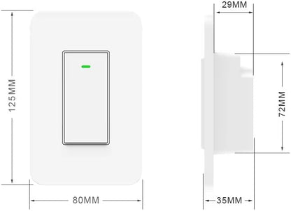 Switch (Matter) Smart Switch, App & Voice Control, Thread, Works with Apple Home, Alexa, Google Home, SmartThings, 100% Privacy, requires Thread Border Router, Neutral Wire Required