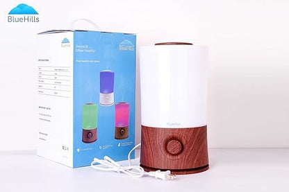BlueHills Premium 2000 ML XL Essential Oil Diffuser Humidifier 2L Dark Wood