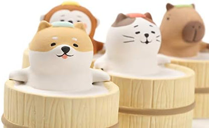 Aroma Ceramic Stone Diffuser [Japan Import] Aromatherapy Essential Oil Diffuser, Non Electric, Passive, Unique, Cute, Animal, Design for Women, Men, and Gifts (Bathing Cat)