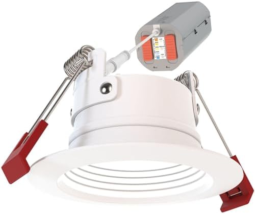 Juno WF2 Dreg B ALO25 SWW5 90CRI 120 MW M6 Canless Wafer Recessed LED Downlight, Deep Regressed Baffled Trim Style, 2-Inch, Matte White
