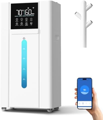 Smart Humidifiers for Large Room - GloryAir 4.8Gal Top Fill Cool Mist, App