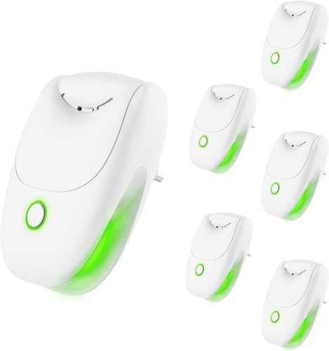 Plug in Air Ionizers, 6 Pack Two-Speed Quiet Negative Ion Air Purifier, Mini Air Fresheners for Home, Bedroom, Office, Kitchen, Portable Odor Eliminator for Dust, Smoke, Pet Smell