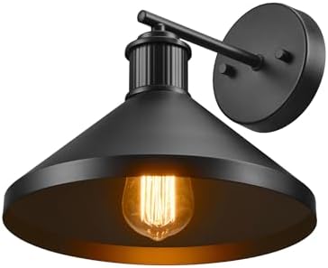 Globe Electric 60000170 1-Light Outdoor Wall Sconce, Matte Black