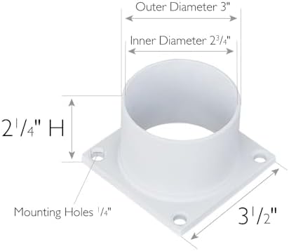 Design House Outdoor Light Pier Base, White