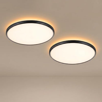 TALOYA 2 Pack 18" Dimmable Flush Mount Ceiling Light Fixture,5CCT,Black