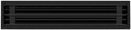 BUILDMART - 18x4 Modern AC Vent Cover - Decorative Black Aluminum Air Vent - Standard Linear Slot Diffuser - Heating and Cooling Register Grille for Ceiling, Walls & Floors - Texas Buildmart