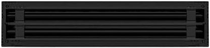 BUILDMART - 18x4 Modern AC Vent Cover - Decorative Black Aluminum Air Vent - Standard Linear Slot Diffuser - Heating and Cooling Register Grille for Ceiling, Walls & Floors - Texas Buildmart