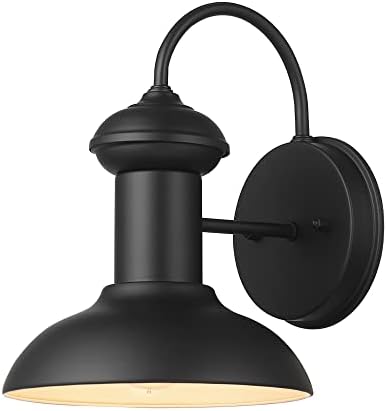 Globe Electric 44862 Martes 1-Light Outdoor Indoor Wall Sconce, Matte Black