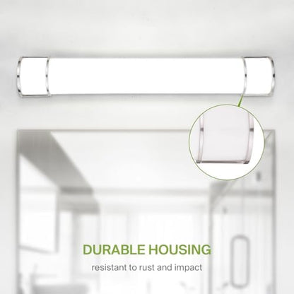 ASD LED 36" Vanity Flush Mount Light Fixture, Linear Bathroom Lighting Bar | 3CCT, Dimmable, Energy Star, ETL Listed | 30W 2650LM 3000-5000K 120V | Long Bath Wall Sconce Over Mirror | Nickel, 2 Pack
