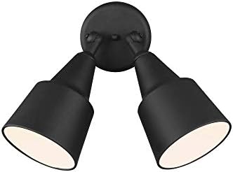 Generation Lighting 2-Light 12.5-Inch Adjustable Flood Light in Black