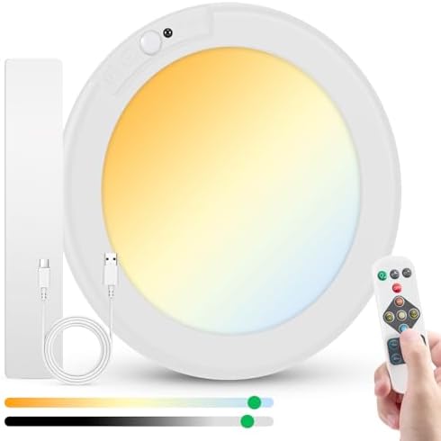 Bojim Wireless Waterproof Shower Light Magnetic Motion Sensor Ceiling Light