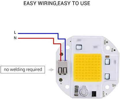 3-Pack, LED COB Chip Floodlight 100W/70W/50W AC110V Welding Lamp Smart IC No Need Driver Spotlight Household Bulbs(Warm White,70W)