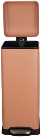 happimess Betty 8 Gal Step Trash Can Soft-Close Lid, Clay Rose