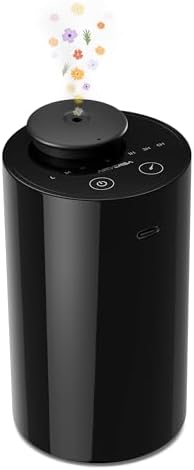 Airversa AN6 Waterless Diffuser for Essential Oil for Home, Room, Black