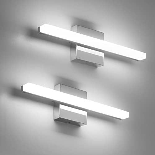 Combuh Modern Bathroom Light Fixtures Over Mirror, Vanity Wall Lamp Chrome