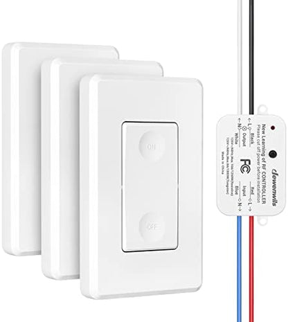 DEWENWILS Wireless Wall Light Switch Kit, Remote Control Switch