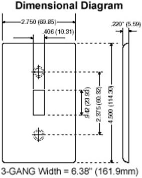 Leviton 80421-W 2-Toggle 1-Decora/GFCI Device Combination Wallplate (Pack of 2)