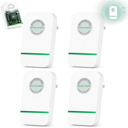Electricity Saving Box 4 Pack, Outlet Power Device with US Plug for Home, Office & Indoor Use