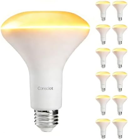 Consciot BR30 LED Bulb Dimmable, 10W Equivalent 65W, 850lm, 2700K, 12 Pack