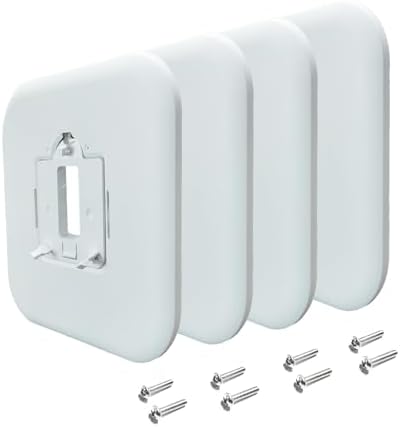 THP2400A1080 Large Cover Plate & Electrical Box Adaptor for T-Series Thermostats, White (4)