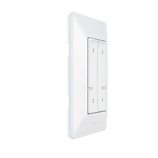 LEGRAND, Valena Life with Netatmo 752168 Scene Switch with 4 Buttons, Radio Control, Local Control or via App or Voice Assistant (Alexa, Siri, ..), LED Battery Indicator, Includes Battery