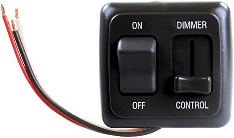 JR Products 15225 Black LED Dimmer On/Off Switch