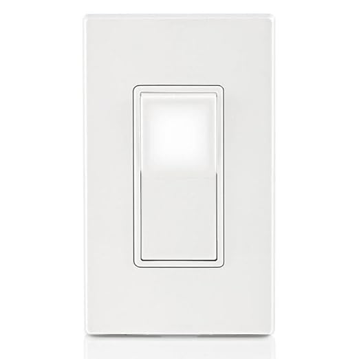 Leviton 15 Amp, 120/277 Volt, Decora LED Illuminated Rocker 4-Way AC Quiet Switch, Residential Grade, Grounding, L5614-2W, White