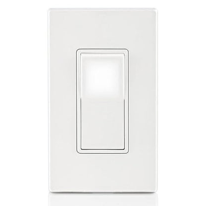 Leviton 15 Amp, 120/277 Volt, Decora LED Illuminated Rocker 4-Way AC Quiet Switch, Residential Grade, Grounding, L5614-2W, White