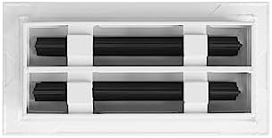 BUILDMART - 10x4 Modern AC Vent Cover - Decorative White Aluminum Air Vent - Standard Linear Slot Diffuser - Heating and Cooling Register Grille for Ceiling, Walls & Floors - Texas Buildmart