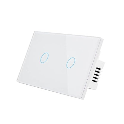 Zigbee Touch Smart Switch, Compatible with Alexa, Google Home, Hubitat, and HA, Neutral Wire Required (2 Gang, White)