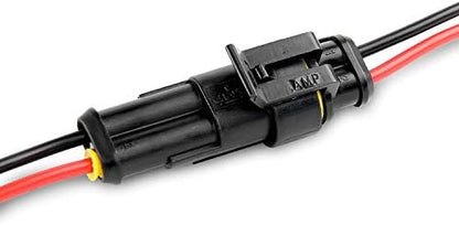 Nilight - 50020R 2Pin Way 16AWG Waterproof Wire 1.5mm Series Terminal Connector-10 Pack,2 Years Warranty