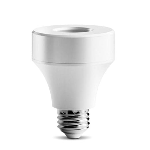 E26 E27 Led Bulb Head Base te Switch Voice Control Smart Light Bulb Holder Compatible with Alexa Google Home - (Color: White)