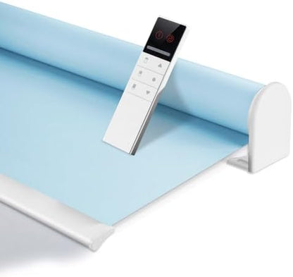 ZSHINE Motorized Blackout Roller Shades Remote Control Rechargeable(82010L)