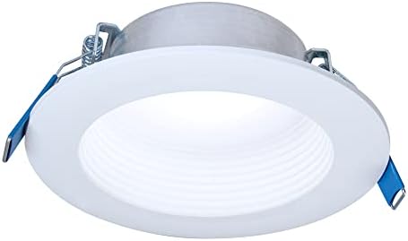 HALO LTB 4-inch Selectable CCT (3000K-5000K) Integrated LED, White Recessed Light, Dimmable Retrofit Trim