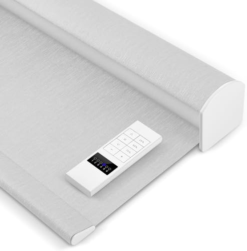 ZSHINE Motorized Blackout Roller Shades Remote Control Rechargeable(82164A)