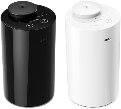 Airversa 2 Pack AN6 Waterless Diffuser for Essential Oil, Black + White